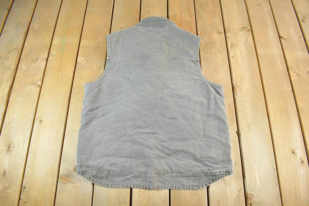 Vintage 2000s Carhartt Sun Faded Distressed Sherpa Lined Jacket Vest Mens Large
