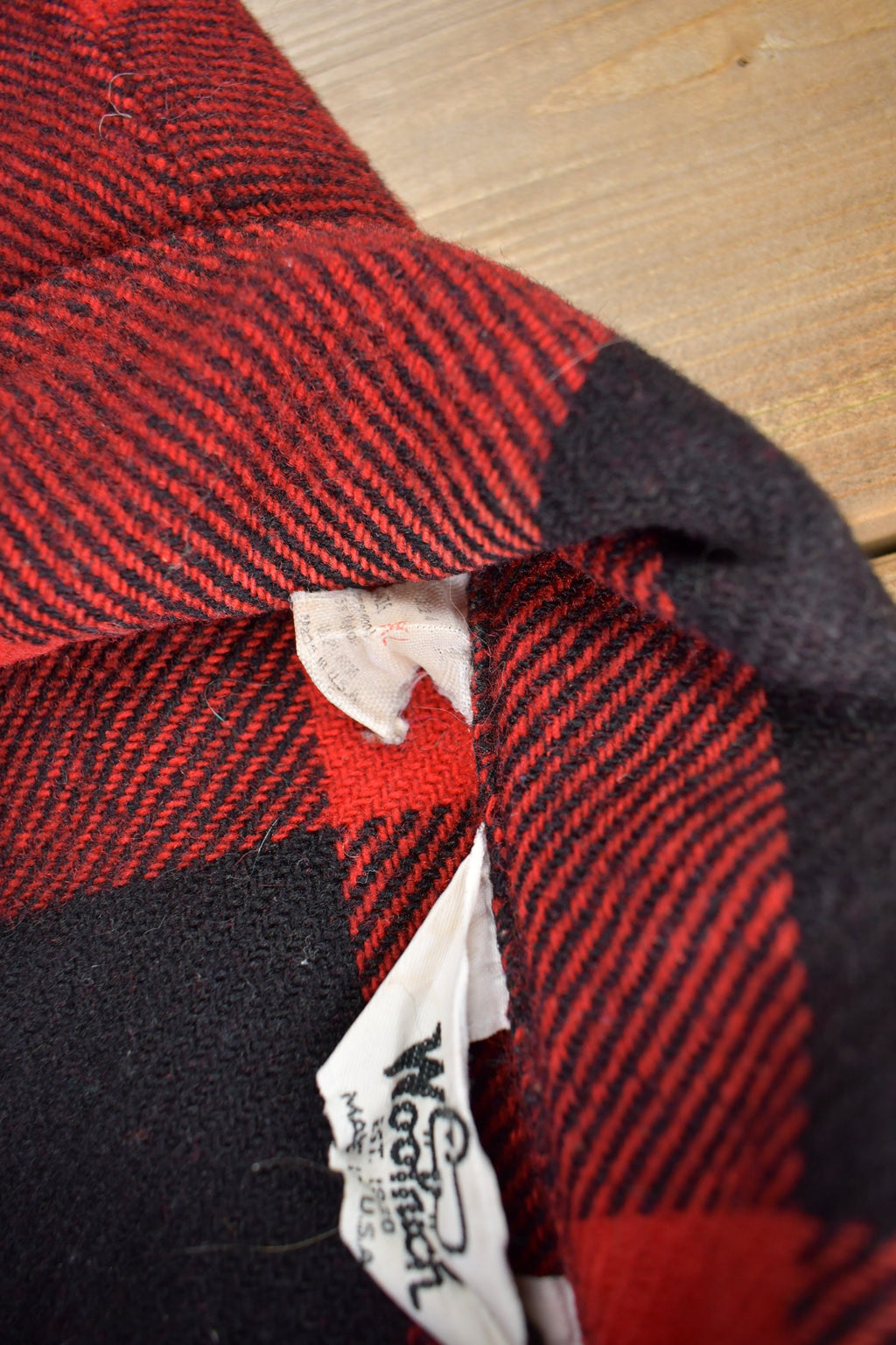 Vintage 1980s Woolrich Wool Buffalo Plaid Button Up Shacket