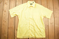 Vintage 1980s Blank Yellow Button Up Shirt