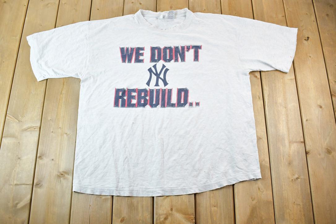 Vintage 2000 New York Yankees MLB Graphic Single Stitch T-Shirt
