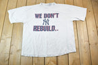 Vintage 2000 New York Yankees MLB Graphic Single Stitch T-Shirt