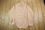 Vintage 1990s Blank Tan Button Up Shirt