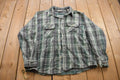 Vintage 1990s Five Brother Plaid Button Up Shirt 1990s Button Up