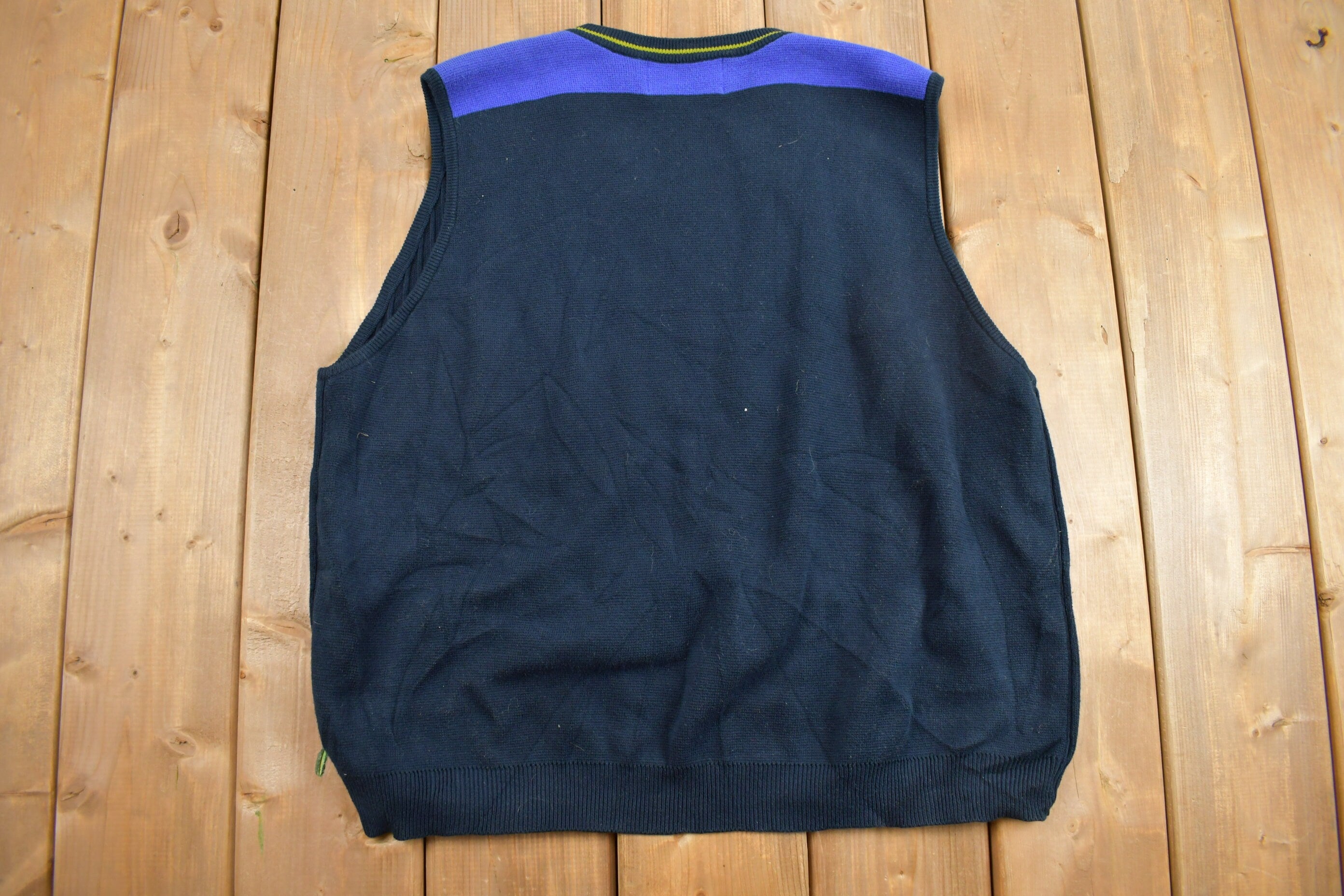 Vintage 1990s Knit V-Neck Sweater Vest
