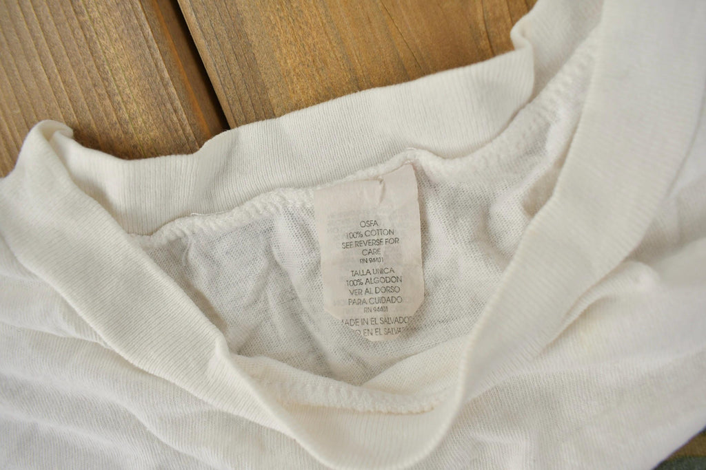 Vintage 1990s Pink Rose Single Stitch Graphic T-Shirt One Size Fits All