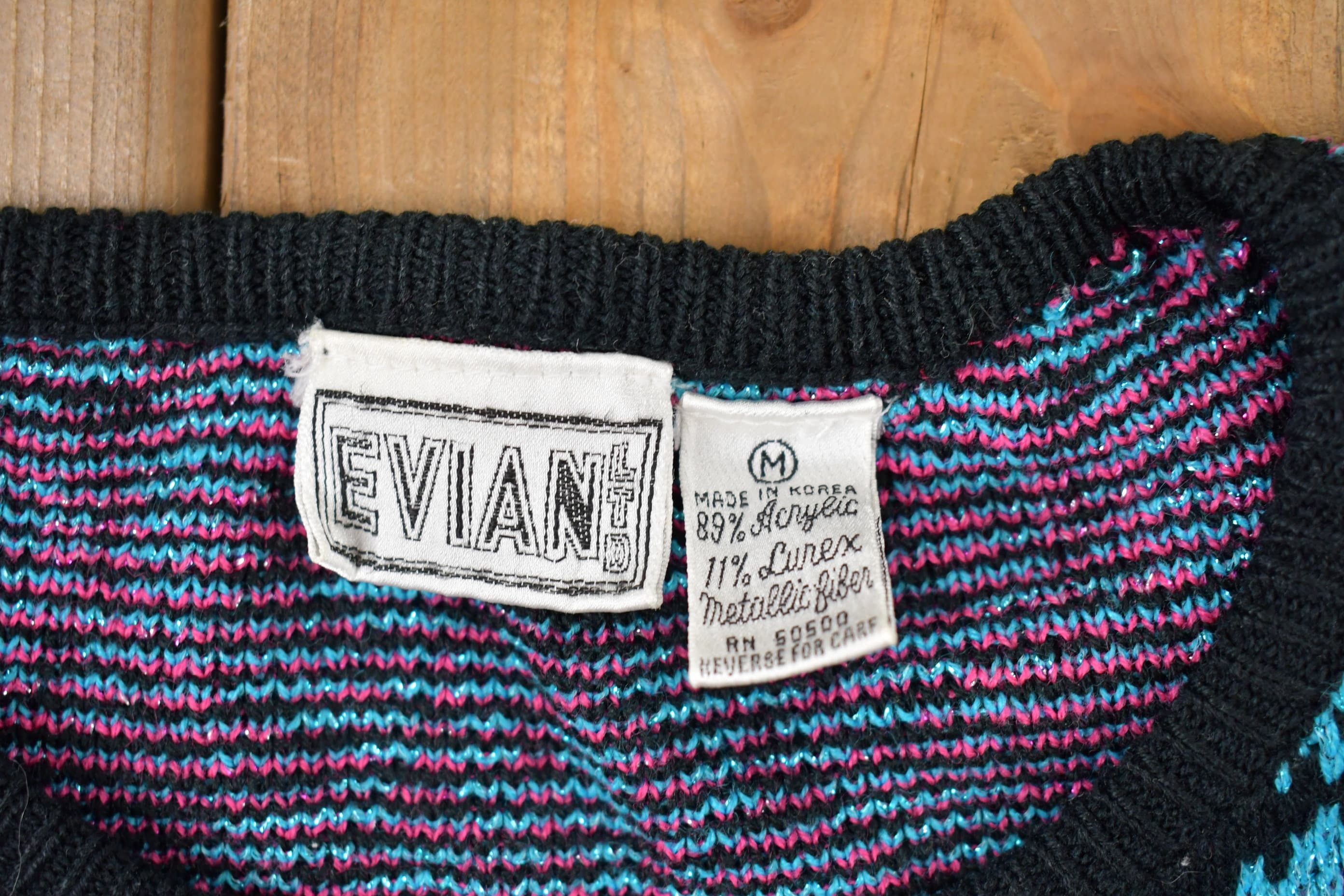 Vintage 1990s Evian LTD Abstract Knitted Sweater
