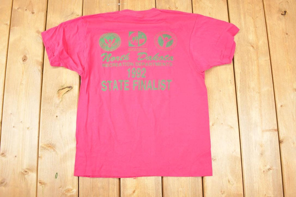 Vintage 1991 Screen Stars Best North Dakota Recreation Department Souvenir Travel T-Shirt Men's S