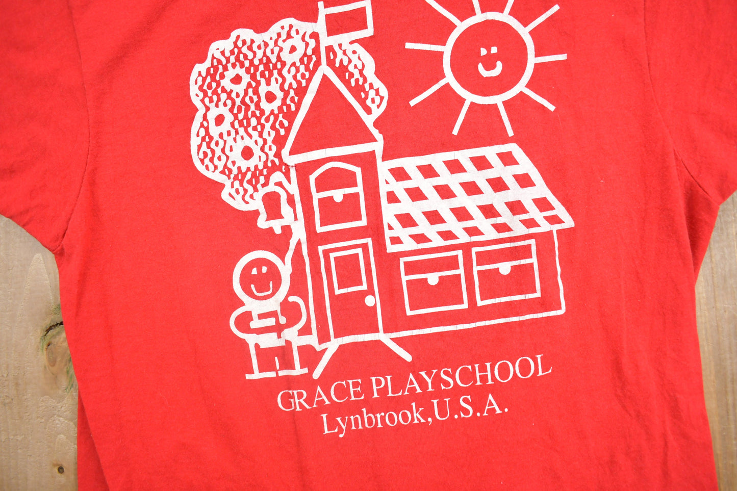 Vintage 1980s Grace Playschool Lynbrook USA Graphic T Shirt / Vintage T Shirt / Streetwear / Graphic Tee / Single Stitch / Made In USA