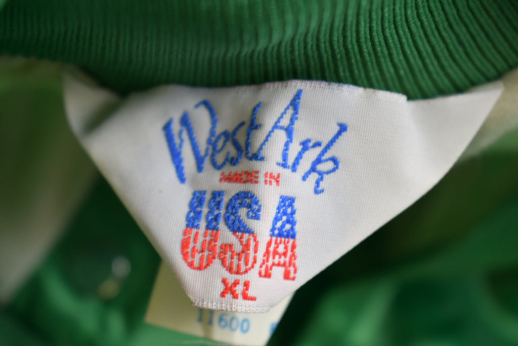 Vintage 1980s West Ark Satin Bomber Jacket