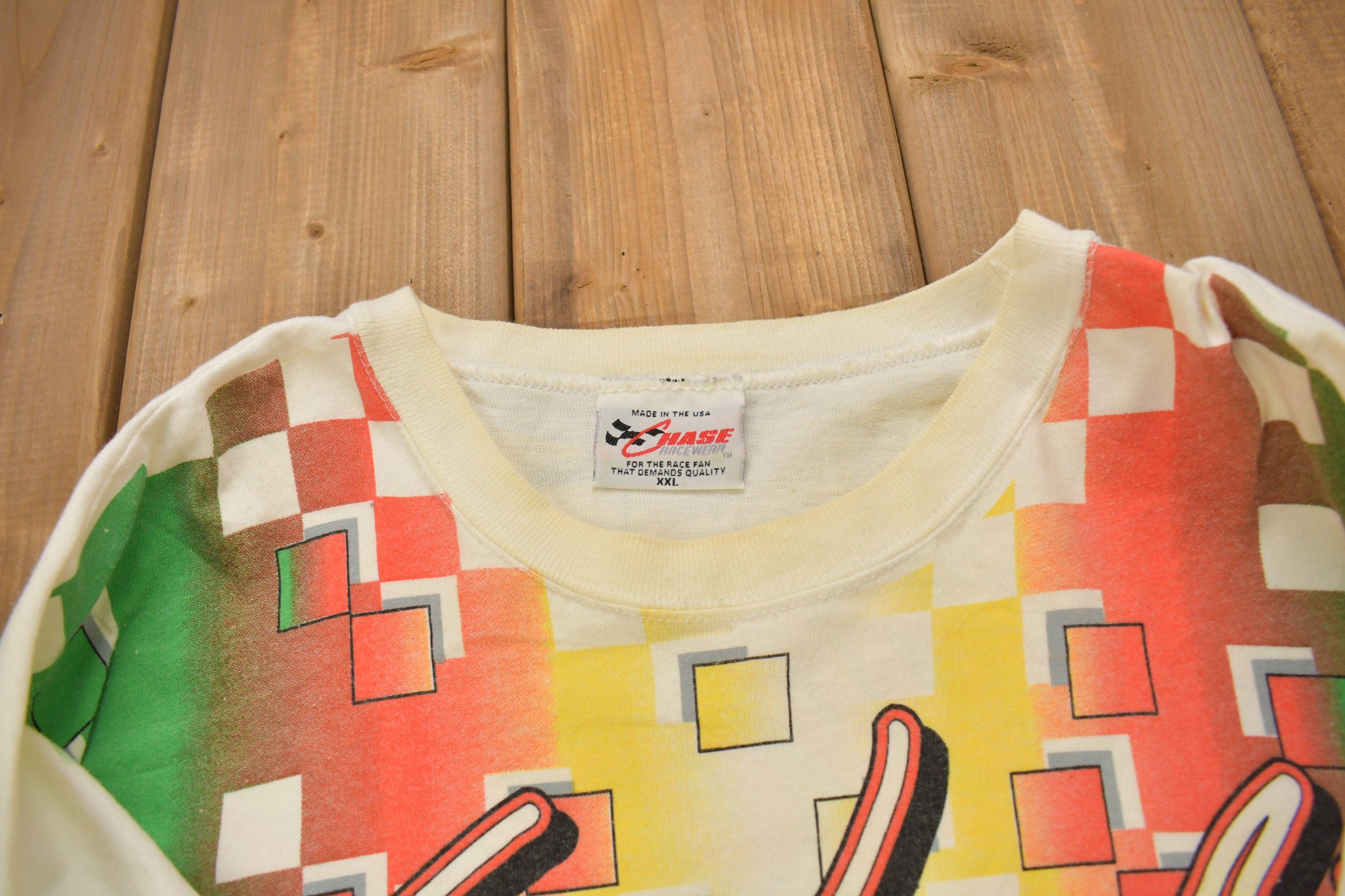 Vintage 1996 Terry Labonte All Over Print Kellogg's NASCAR Racing T-Shirt