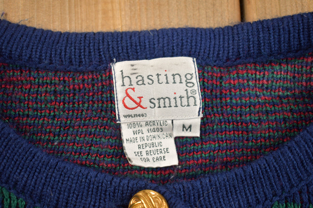 Vintage 1990s Hasting & Smith Knitted Cardigan Sweater
