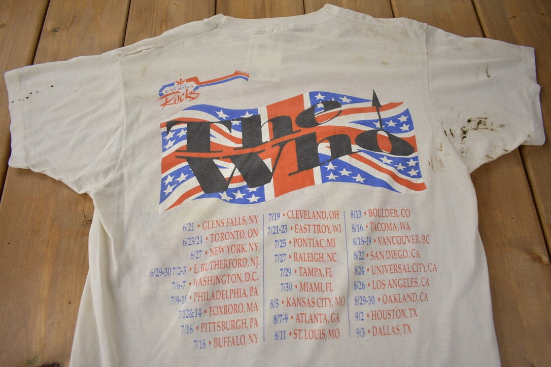 Vintage 1989 The Who The Kids Are Alright Tour Single Stitch Band Tee Made in USA