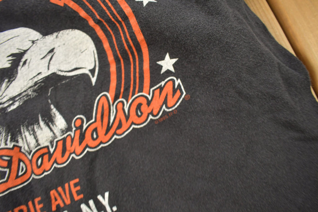 Vintage 199 Harley Davidson Motorcycles Tonawanda NY Flaming Eagle Long Sleeve T-Shirt