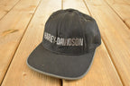 Vintage 1990s Harley Davidson Snapback Hat  90's Embroidered Motorcycle Cap