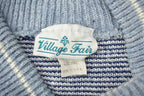 Vintage 1990s Village Fair Floral Theme Knit Mockneck Sweatshirt