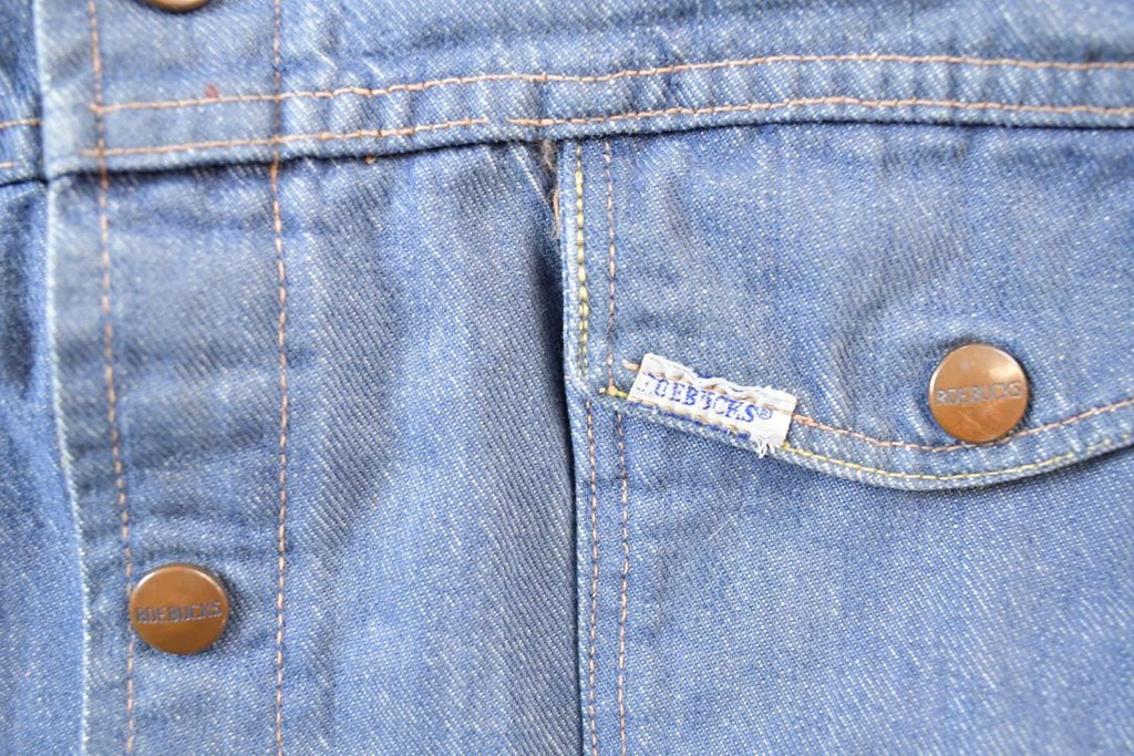 Vintage 1970s Genuine Roebucks Button Up Jean Jacket