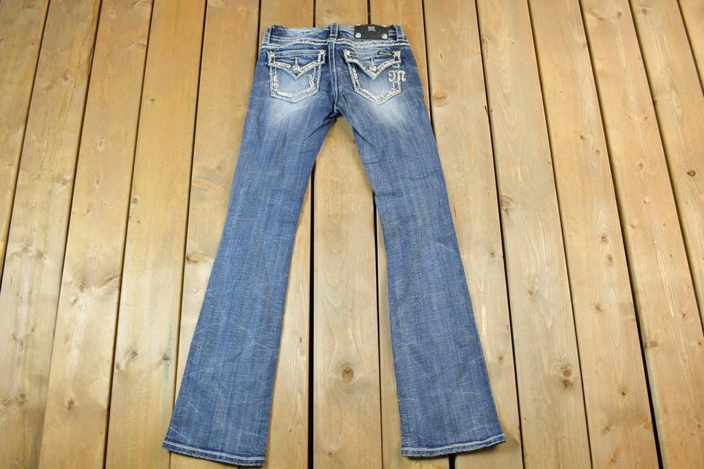 Vintage Y2K Miss Me Bedazzled Low Rise Jeans Size 26x31