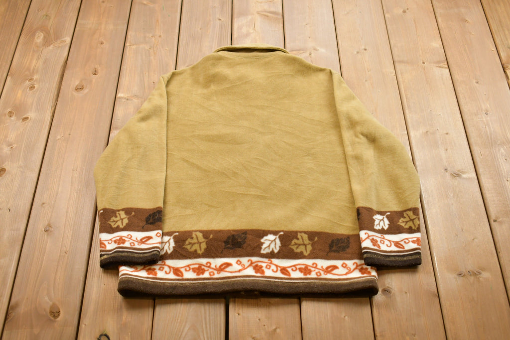 Vintage 1990s Fleece Button Up Sweater