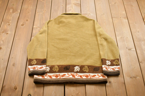 Vintage 1990s Fleece Button Up Sweater / 90s Fleece Button Up / Streetwear / Casual / Athleisure / Hiking