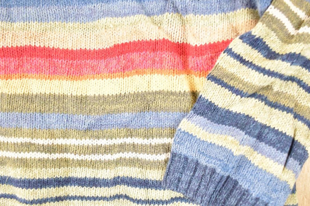 Vintage 1990s Tiara Knit International Striped Turtleneck Sweater Women's M  90s Knitted Sweatshirt  Vintage Preppy Knits