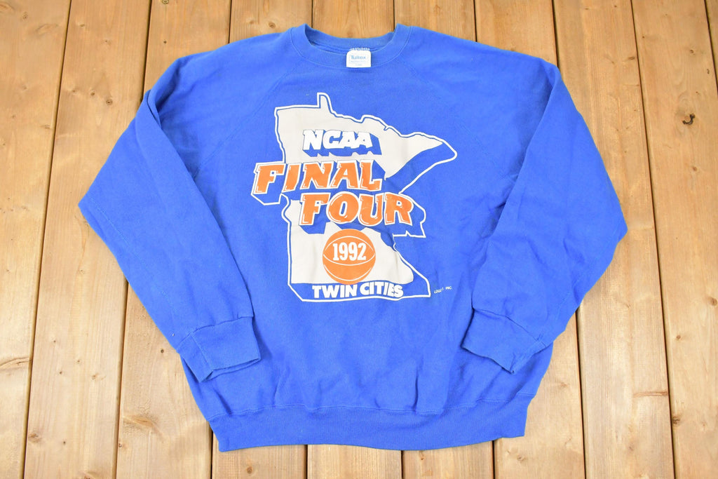 Vintage 1992 NCAA Final Four Basketball University Crewneck Sweater Mens L