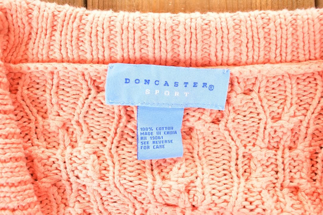 Vintage 1990s Doncaster Sport Cable Knit Cardigan Sweater Women's M  Preppy Knit Cardigan  Fancy Knit Vintage Cardigan