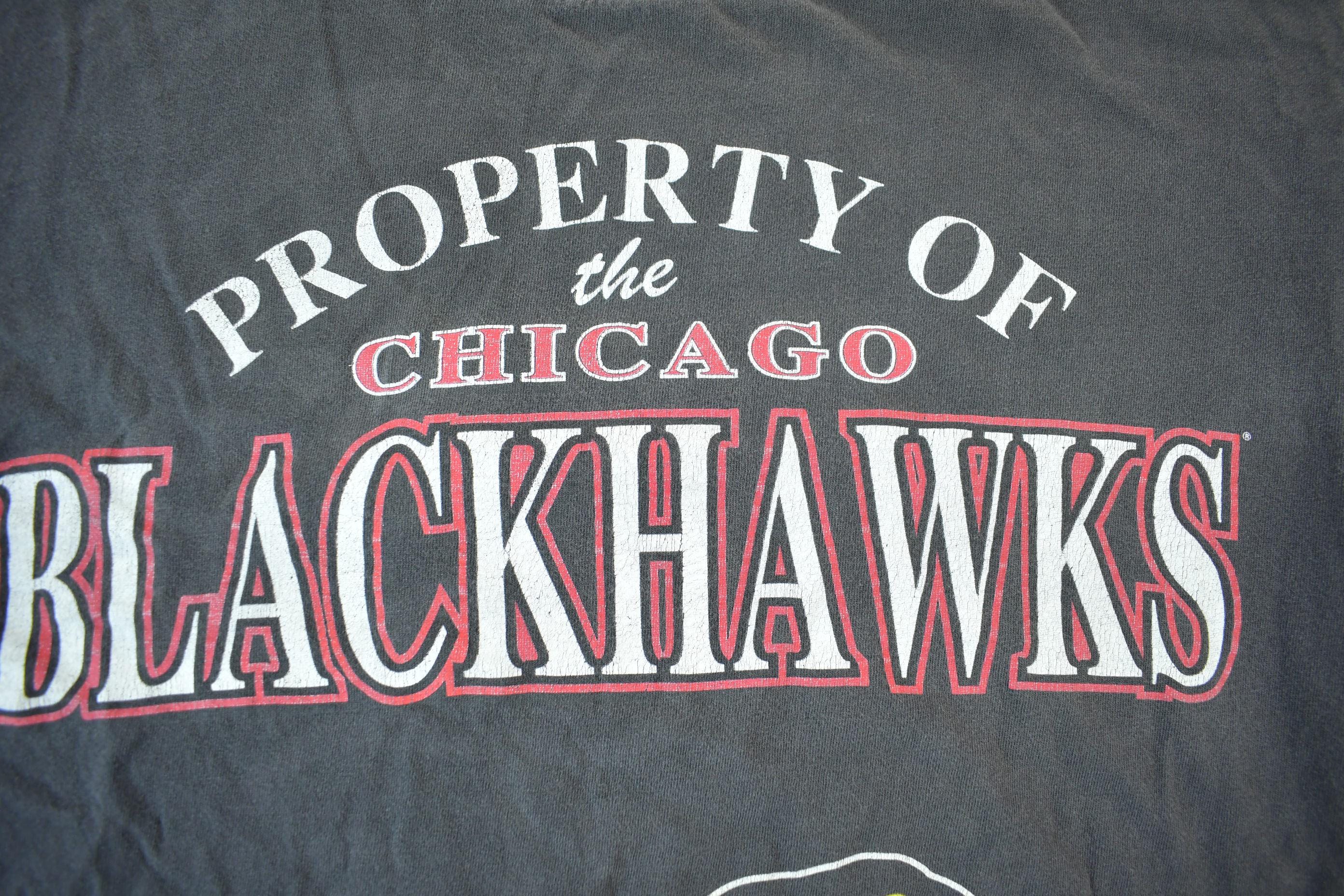 Vintage 1990s Chicago Blackhawks NHL Graphic T-Shirt