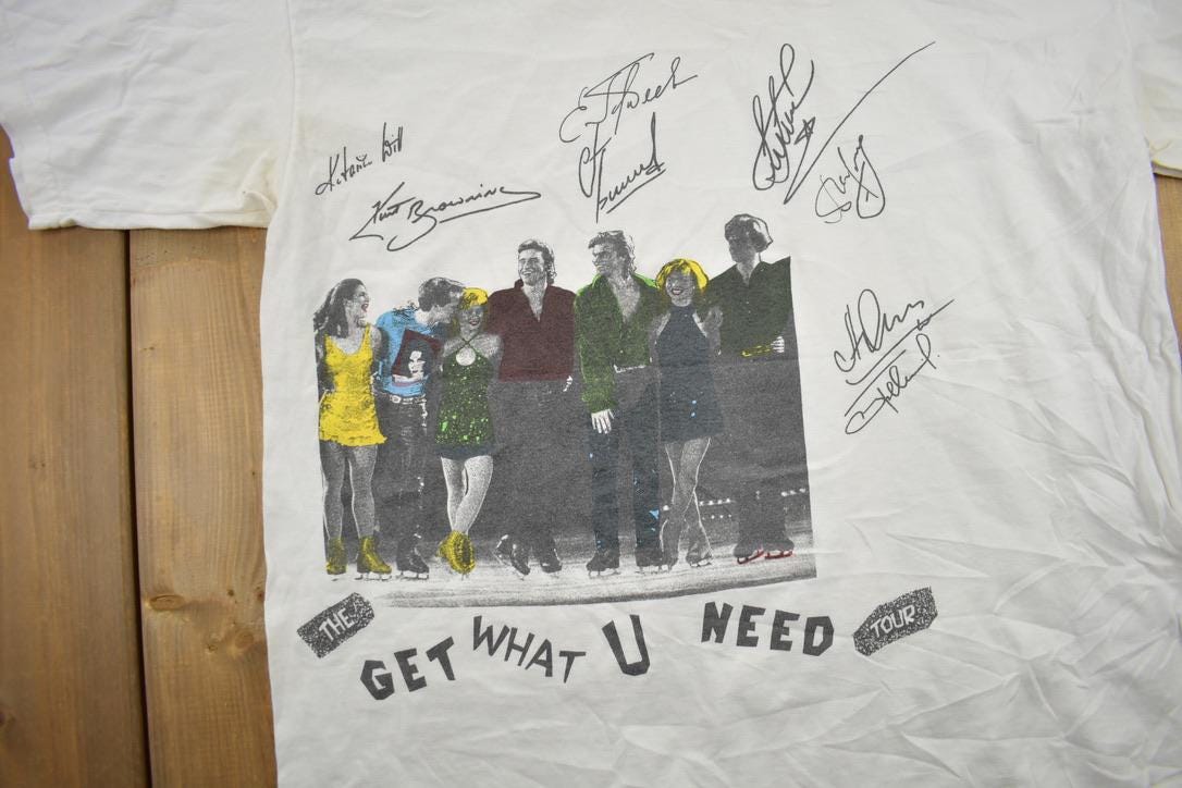 Vintage 1990s Stars On Ice Get What You Need Tour Graphic T Shirt