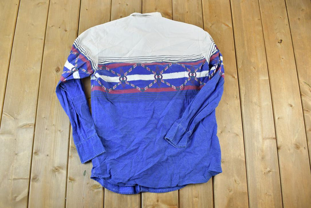 Vintage 1990s Cowboys Turtle Unique Western Button Up Shirt