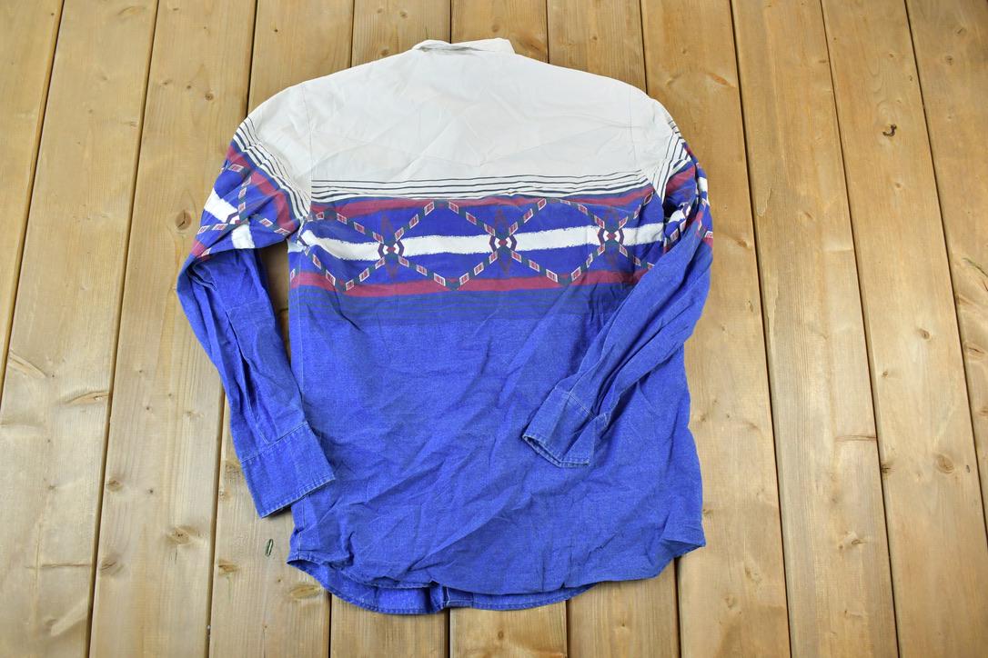 Vintage 1990s Cowboys Turtle Unique Western Button Up Shirt