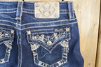 Vintage Y2K Miss Me Bedazzled Low Rise Jeans Size 26x31
