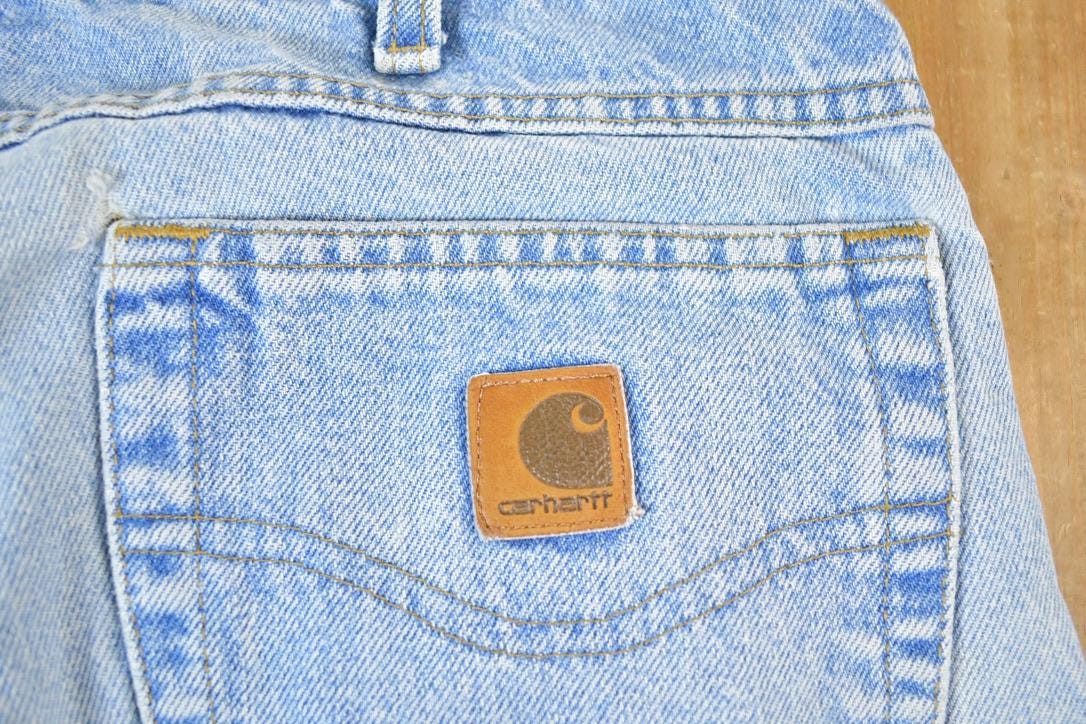 Vintage 1990s Carhartt Denim Work Jeans Size 34 x 29