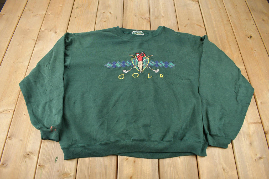 Vintage 1990s IVY Club Classics Golf Embroidered Crewneck Sweatshirt