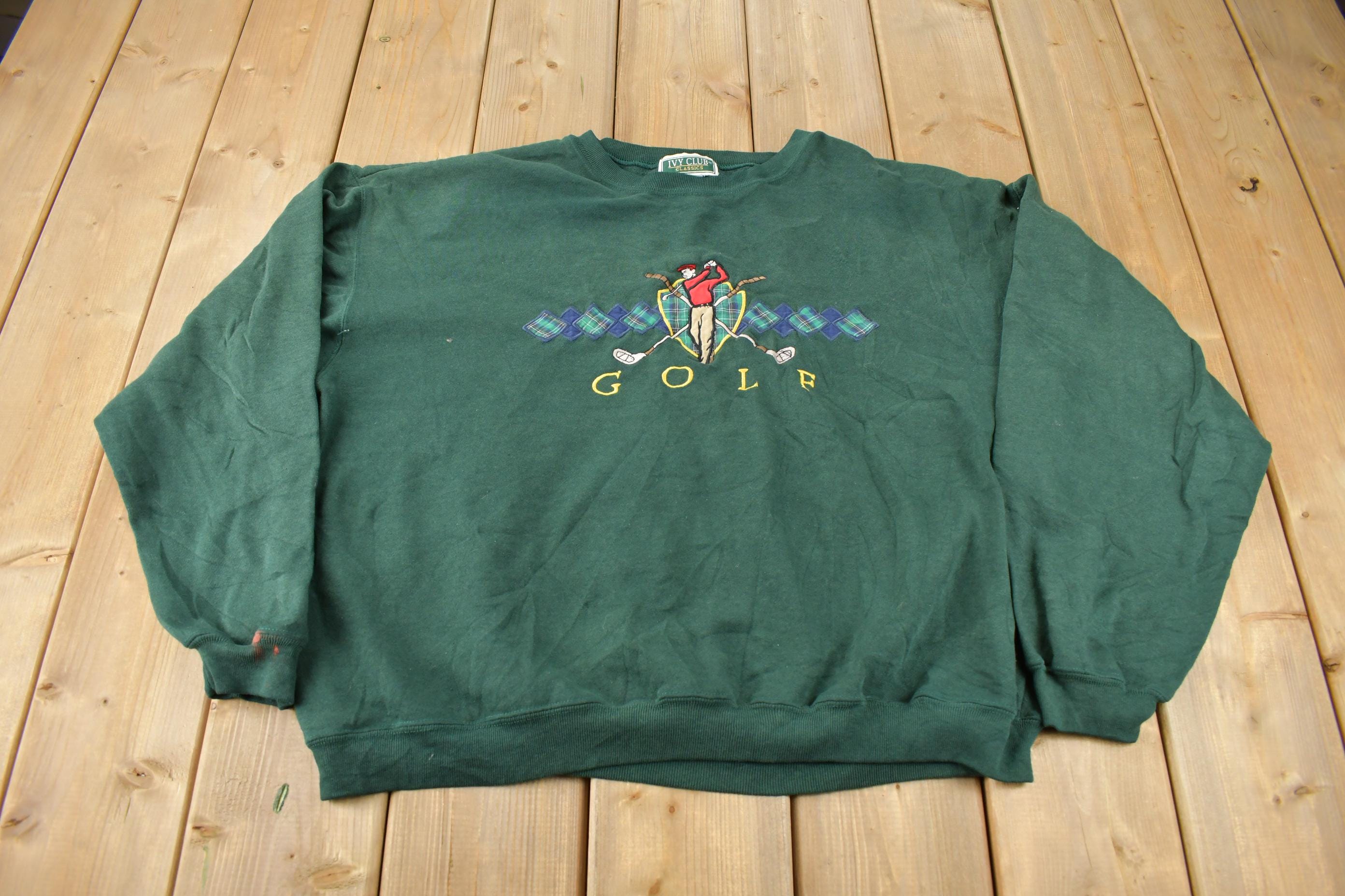 Vintage 1990s IVY Club Classics Golf Embroidered Crewneck Sweatshirt
