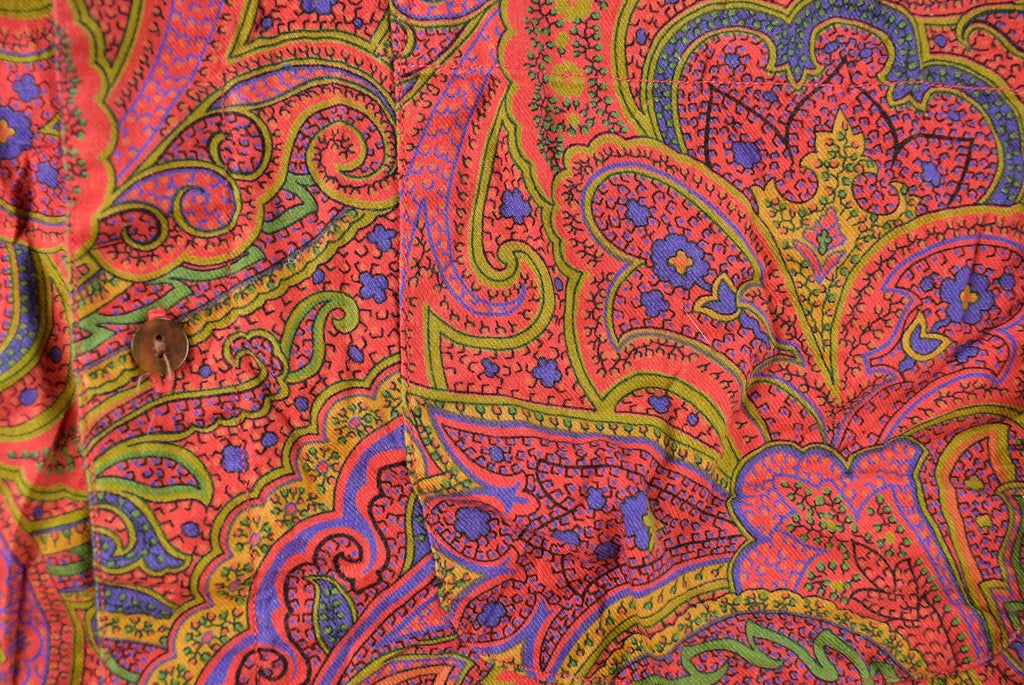 Vintage 1980s Paisley Abstract Button Up Shirt Men's Medium /