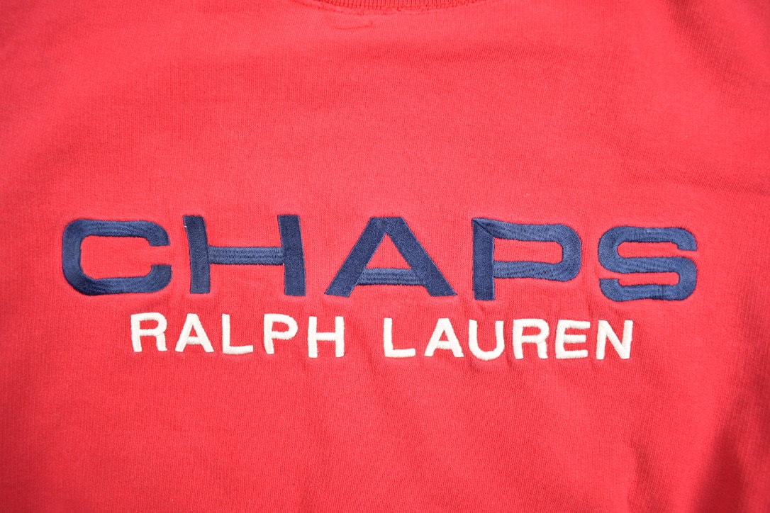 Vintage 1990s Chaps Ralph Lauren Spell Out Crewneck Sweatshirt