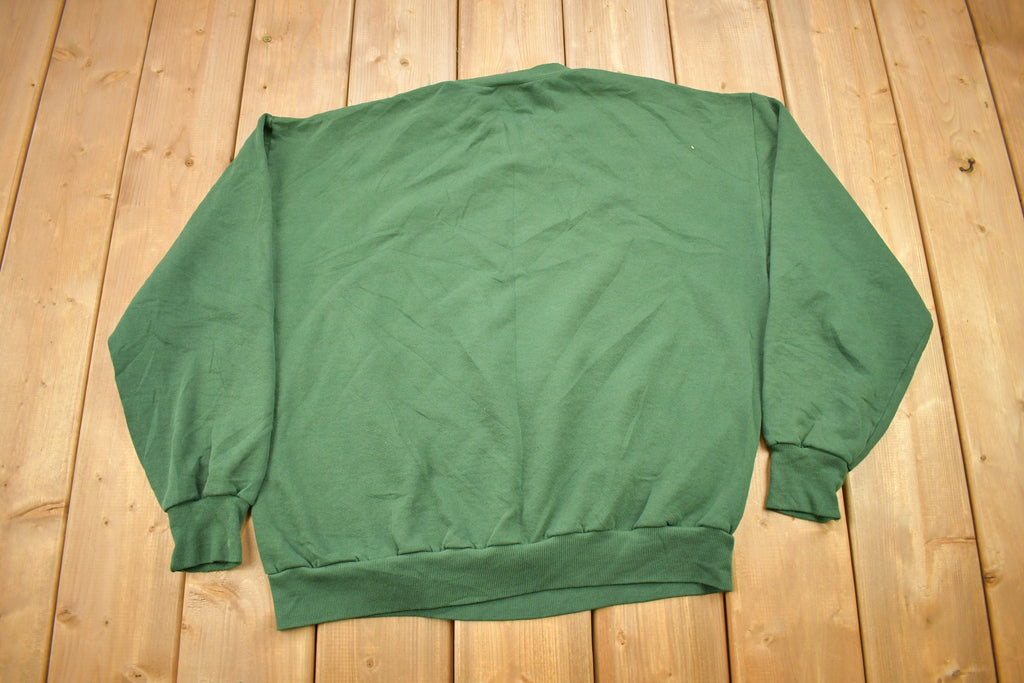 Vintage 1990s Forest Green Blank Jerzees Crewneck Sweatshirt