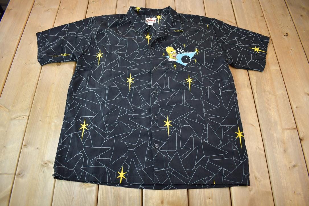 Vintage 2002 The Simpsons Homer Bowling Shirt