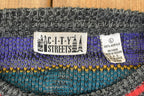 Vintage 1990s City Streets Abstract Knit Crewneck Sweater Mens L
