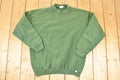 Vintage 1990s Discus Athletic Blank Army Green Crewneck Sweatshirt Men's L
