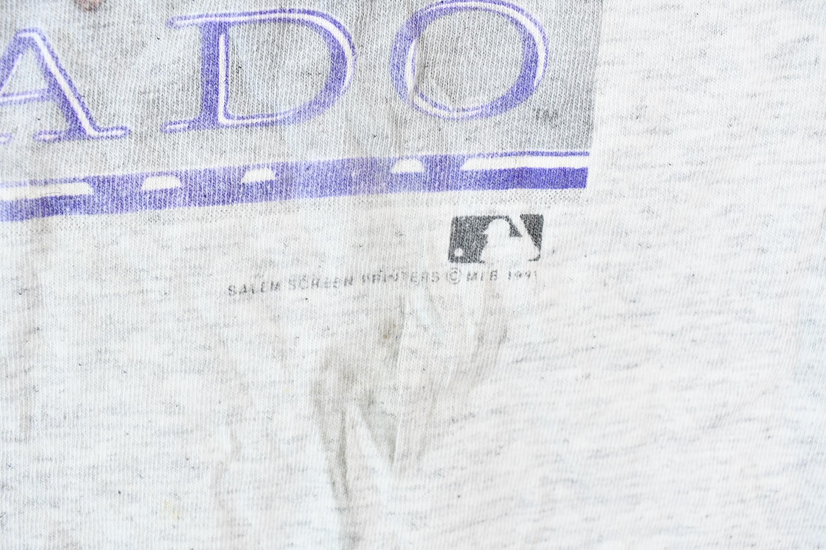 Vintage 1991 Colorado Rockies MLB Baseball Expansion Promotional Graphic T-Shirt