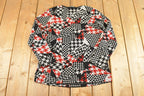 Vintage 1990s Amanda Abstract Knit Crewneck Shirt Womens L /
