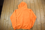 Vintage 1990s Blank Orange Full Zip Hoodie