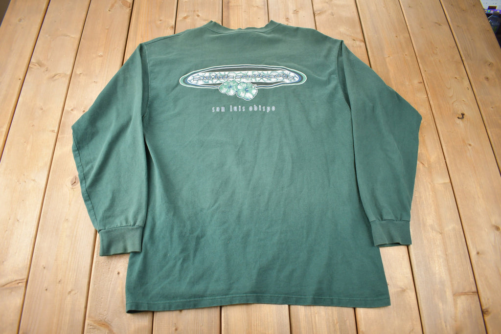 Vintage 1990s San Luis Surfboards Long Sleeve Graphic T Shirt Made In USA