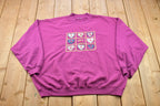 Vintage 1990s Heart Theme Crewneck Sweater