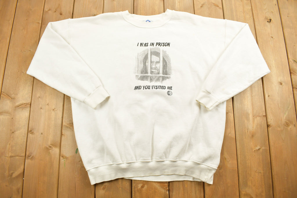 Vintage 1990s Christian Jesus Themed Crewneck Sweatshirt