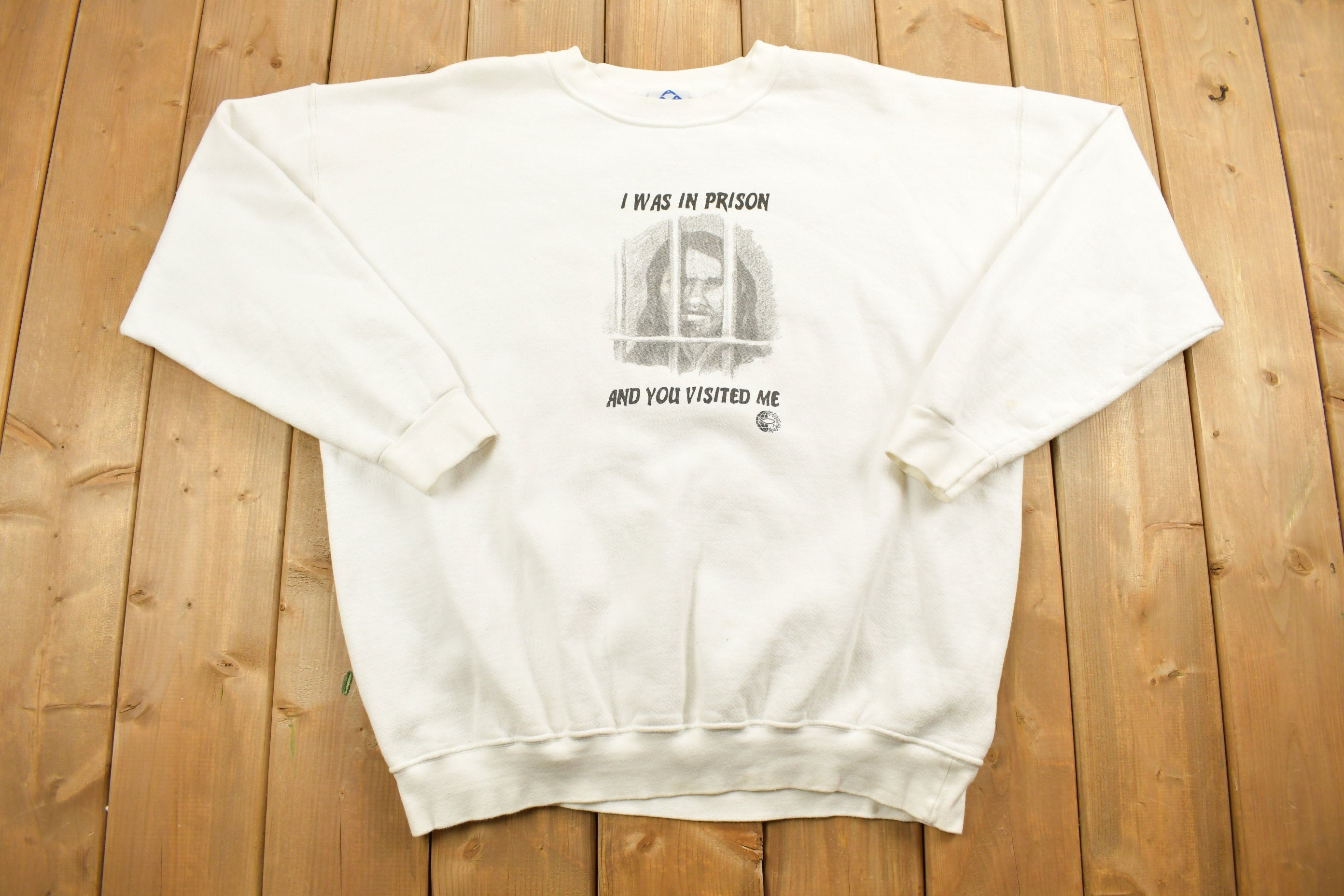 Vintage 1990s Christian Jesus Themed Crewneck Sweatshirt
