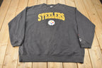 Vintage 1996 Pittsburgh Steelers NFL Embroidered Starter Crewneck Sweatshirt Size 2XL