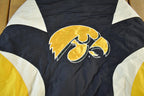 Vintage 1990s University of Iowa Hawkeyes Anorak Jacket Men's Large  Embroidered  Varsity Jacket  Sportswear  Americana