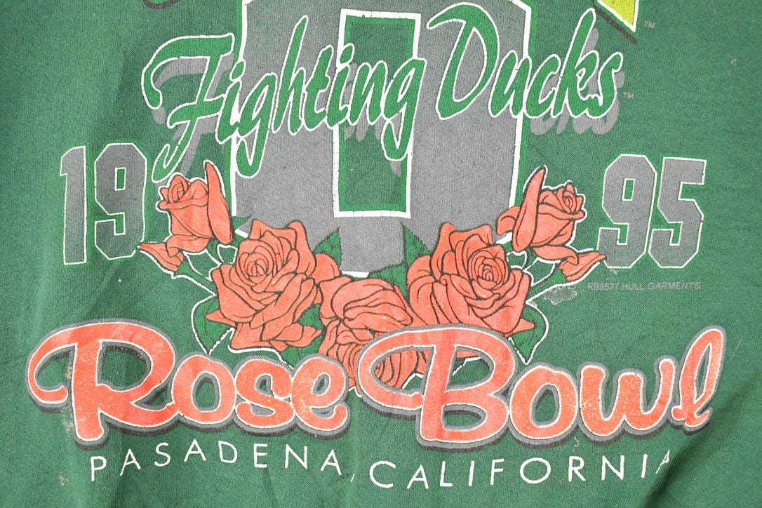 Vintage 1995 Rose Bowl Fighting Ducks University Crewneck Sweater Mens L